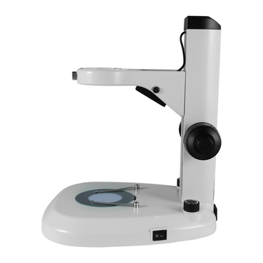 Microscope Track Stand, 76mm Fine Focus Rack, Top and Bottom LED Light (Dimmable)