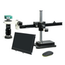 1-6X 2.0 Megapixels CMOS LED Light Ball Bearing Boom Stand Video Zoom Microscope, SKU MZ02110453, three quarter front view