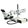 7-45X LED Light Dual Arm Stand Binocular Zoom Stereo Microscope, SKU SZ02010524, three quarter front view