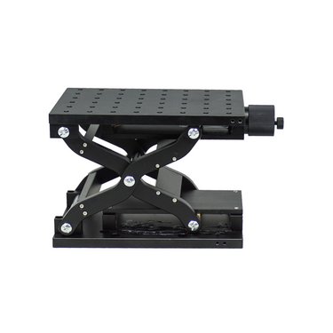 120mm Travel Z-Axis Manual Lift Mechanical Microscope Stage, SKU SG02201211, three quarter front view