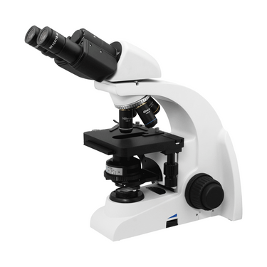 40X-1000X Biological Compound Laboratory Microscope, Binocular, Halogen Light, High Eyepoint Eyepieces, SKU BM03010201, three quarter front view