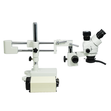 5.0 Megapixels 7-45X CMOS LED Light Dual Arm Stand Trinocular Zoom Stereo Microscope SZ02010534