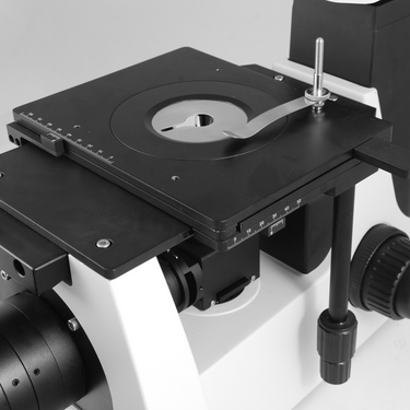 Microscope Stage Insert Plate, Metal Dia. 110mm for Metallurgical Microscopes, Black