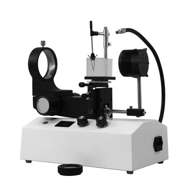 Horizontal Jewelry Gem Microscope Stand, Oil Immersion, 76mm Focusing Rack, Dual LED Light