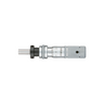 0-0.50″ Mechanical Micrometer Head Graduation 0.001″ 0.5" Flat with Clamp Nut Zero-Adjustable Mechanical Micrometer Head (with Spindle Lock, Thimble Diameter: Dia. 13mm, Reverse Reading), SKU Mitutoyo-148-862, three quarter front view