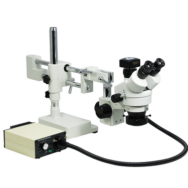 5.0 Megapixels 7-45X CMOS LED Light Dual Arm Stand Trinocular Zoom Stereo Microscope SZ02010534
