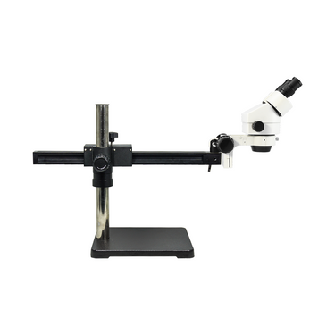 7X-45X Widefield Zoom Stereo Microscope, Binocular, Gliding Arm Boom Stand