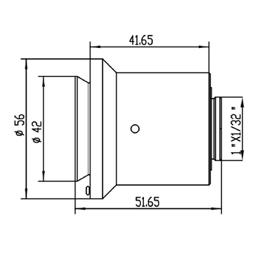 0.5X Microscope Camera Coupler C-Mount Adapter 42mm
