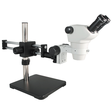 8X-50X Widefield Zoom Stereo Microscope, Binocular, Double Arm Boom Stand