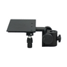 Focus Distance 52mm Post Hole Diameter of Focusing Rack Dia. 25mm XY Stage Travel Distance 70x40mm Stage Platform Dimensions 200x125mm Manual Stage, SKU SG02305211, three quarter front view