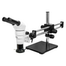 8-80X LED Light Dual Arm Stand Binocular Parallel Zoom Stereo Microscope, SKU PZ02050126, three quarter front view