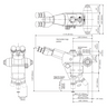 1X/2X Focus Distance 50mm  Laser Video Microscope Body (FS70Z-THS), SKU Mitutoyo-378-185-4, three quarter front view