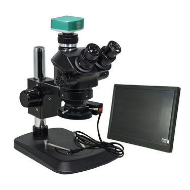 2.0 Megapixels 7-50X CMOS ESD Safe Post Stand Fluorescence Light ESD Trinocular Zoom Stereo Microscope SZ02090133