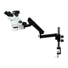 3.5-225X 5.0 Megapixels CMOS LED Light Flexible Arm Trinocular Zoom Stereo Microscope, SKU SZ02010633, three quarter front view
