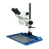 8-50X Post Stand Binocular Zoom Stereo Microscope, SKU SZ02030261, three quarter front view