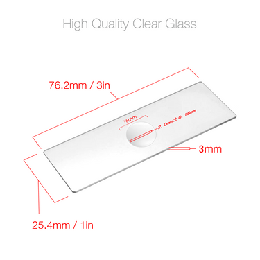 Single Concave Slide Single Slide Microscope Slide Glass Slides (Single Concave 3mm 25pc) SL39101013