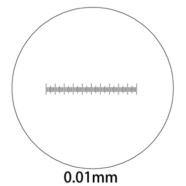 Microscope Stage Calibration Slide, Linear Micrometer Ruler, 3 Scales