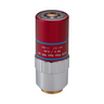Objective Working Distance 9.6mm 50X LCD Infinity High Resolution Long Working Distance Plan Apochromatic NIR Objective, SKU Mitutoyo-378-869-5, three quarter front view