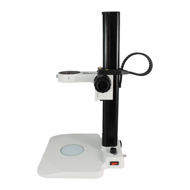 Microscope Track Stand, 76mm Fine Focus Rack, LED Bottom Light Base (Dimmable)