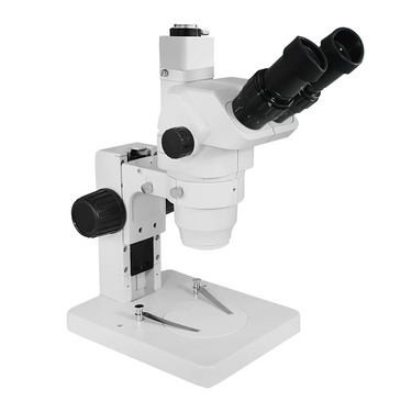 6.5X-45X Super Widefield Zoom Stereo Microscope, Trinocular, Track Stand (Track Length 185mm)
