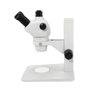 8X-50X Widefield Zoom Stereo Microscope, Trinocular, Track Stand (Track Length 300mm) Rectangle Base