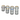 Achromatic Microscope Objective Lens Set (Oil Spring) 4X 10X 40X 100X, SKU BM05033012, three quarter front view