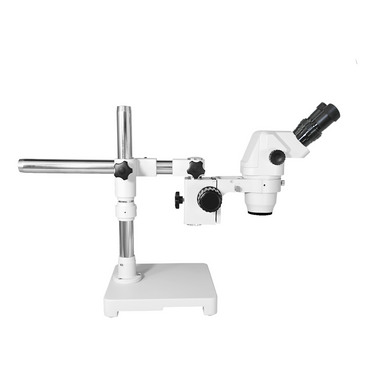 6.5X-45X Super Widefield Zoom Stereo Microscope, Binocular, Single Arm Boom Stand with Arbor