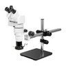 8-80X LED Light Boom Stand Trinocular Parallel Zoom Stereo Microscope, SKU PZ02040453, three quarter front view