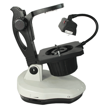 Jewelry Gem Microscope Stand, B&L Focus Rack, Top and Bottom Light, Fluorescent and Halogen
