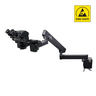 7-50X Flexible Arm ESD Safe ESD Binocular Zoom Stereo Microscope, SKU SZ19040622, three quarter front view