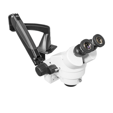 7X-45X Widefield Zoom Stereo Microscope, Binocular, Pneumatic Articulating Arm Table Clamp