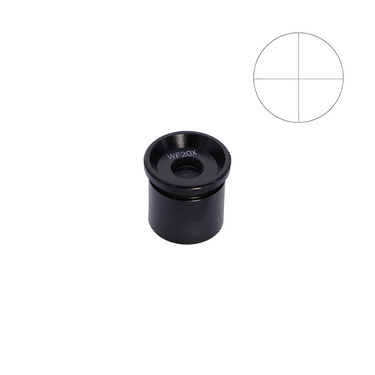 Eyepiece Field of View Dia. 10mm 20X Reticle Eyepiece ( Dia. 30.5/FN10), SKU FS02033631, three quarter front view