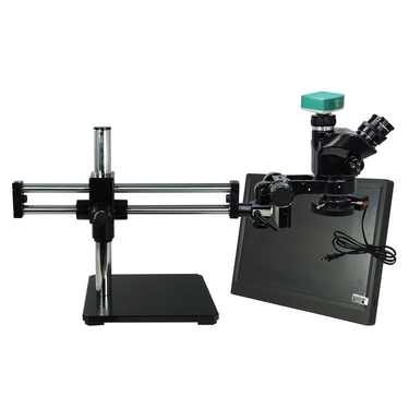 2.0 Megapixels 7-50X CMOS ESD Safe Dual Arm Stand Fluorescence Light ESD Trinocular Zoom Stereo Microscope SZ02090553