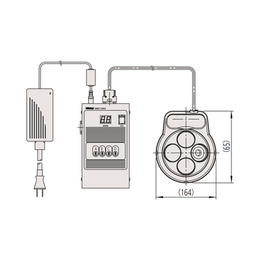 Quadruple (4) Holes, 3 parcentering adjustment Quadruple (4) Holes Motorized Nosepiece Mitutoyo-378-016A
