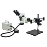 3.35-45X LED Light Dual Arm Stand Binocular Zoom Stereo Microscope, SKU SZ02060529, three quarter front view