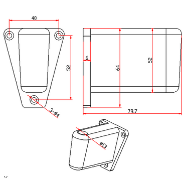 Wall Mount for Magnifying Lamp - 1/2 inch (13mm) Diameter