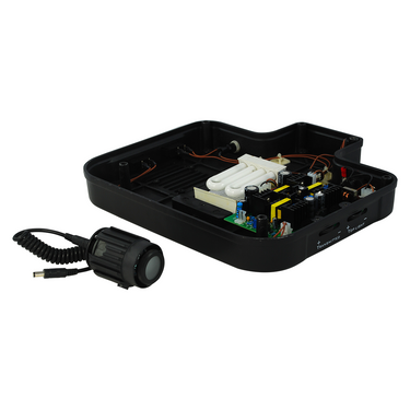 Top Halogen Light + Bottom Fluorescent Illumination Base Attachments for Microscope Stand, SKU SA02161103, three quarter front view