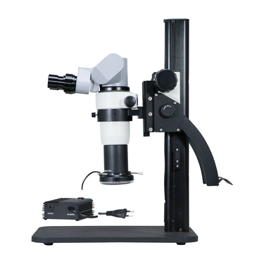 5-50X LED Light Curved Arm Stand Binocular Parallel Zoom Stereo Microscope PZ02020162