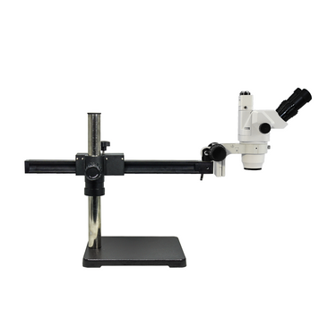 6.5X-45X Super Widefield Zoom Stereo Microscope, Trinocular, Gliding Arm Boom Stand