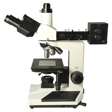50X-600X Metallurgical Microscope, Trinocular, Halogen Light + Polarizing Kit