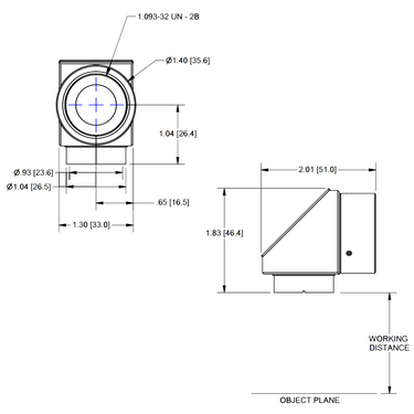 1X 90° Objective Angle Converter Navitar-1-62866