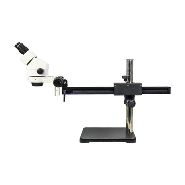 7X-45X Widefield Zoom Stereo Microscope, Binocular, Gliding Arm Boom Stand