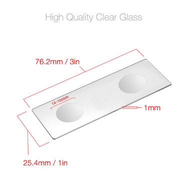 50 Microscope Slides, Double Concave Depression Cavity, Glass