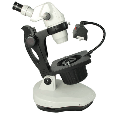 6.7X-45X Professional Jewelry Gem Stereo Zoom Microscope, Binocular, Fluorescent/Halogen Light, Dark Field