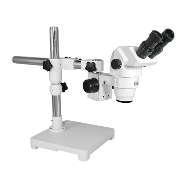 6.5X-45X Super Widefield Zoom Stereo Microscope, Binocular, Single Arm Boom Stand with Arbor