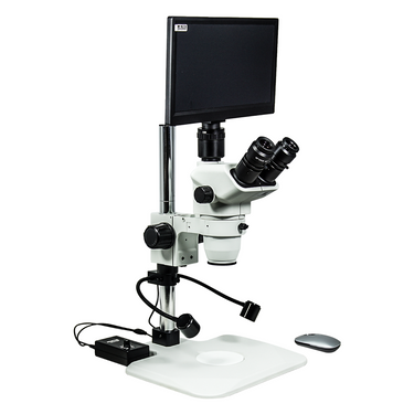 2.0 Megapixels 6.7-45X CMOS LED Light Post Stand Trinocular Zoom Stereo Microscope SZ02060239