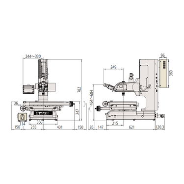 30X LED Dual Illuminated Light XY Stage Travel Distance 300x170mm Measuring Microscope (Motor-Driven Z-Axis Models) Mitutoyo-176-892-13