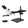 6.7-45X LED Light Ball Bearing Boom Stand Binocular Zoom Stereo Microscope, SKU SZ02061422, three quarter front view