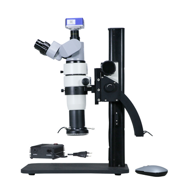 5-50X 8 Megapixels CMOS LED Light Curved Arm Stand Trinocular Parallel Zoom Stereo Microscope PZ02020172