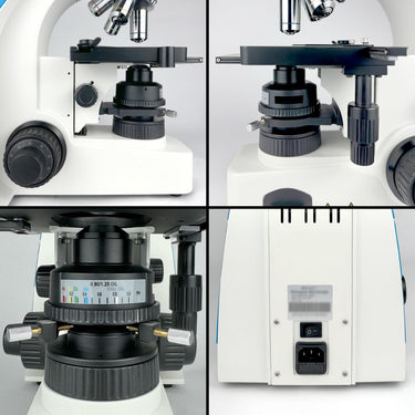 40X-1000X Biological Compound Laboratory Microscope, Trinocular, Halogen Light, Infinity Plan